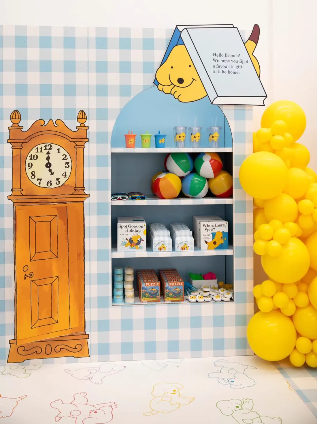 Custom 3D build with a fabricated clock and prop shelving