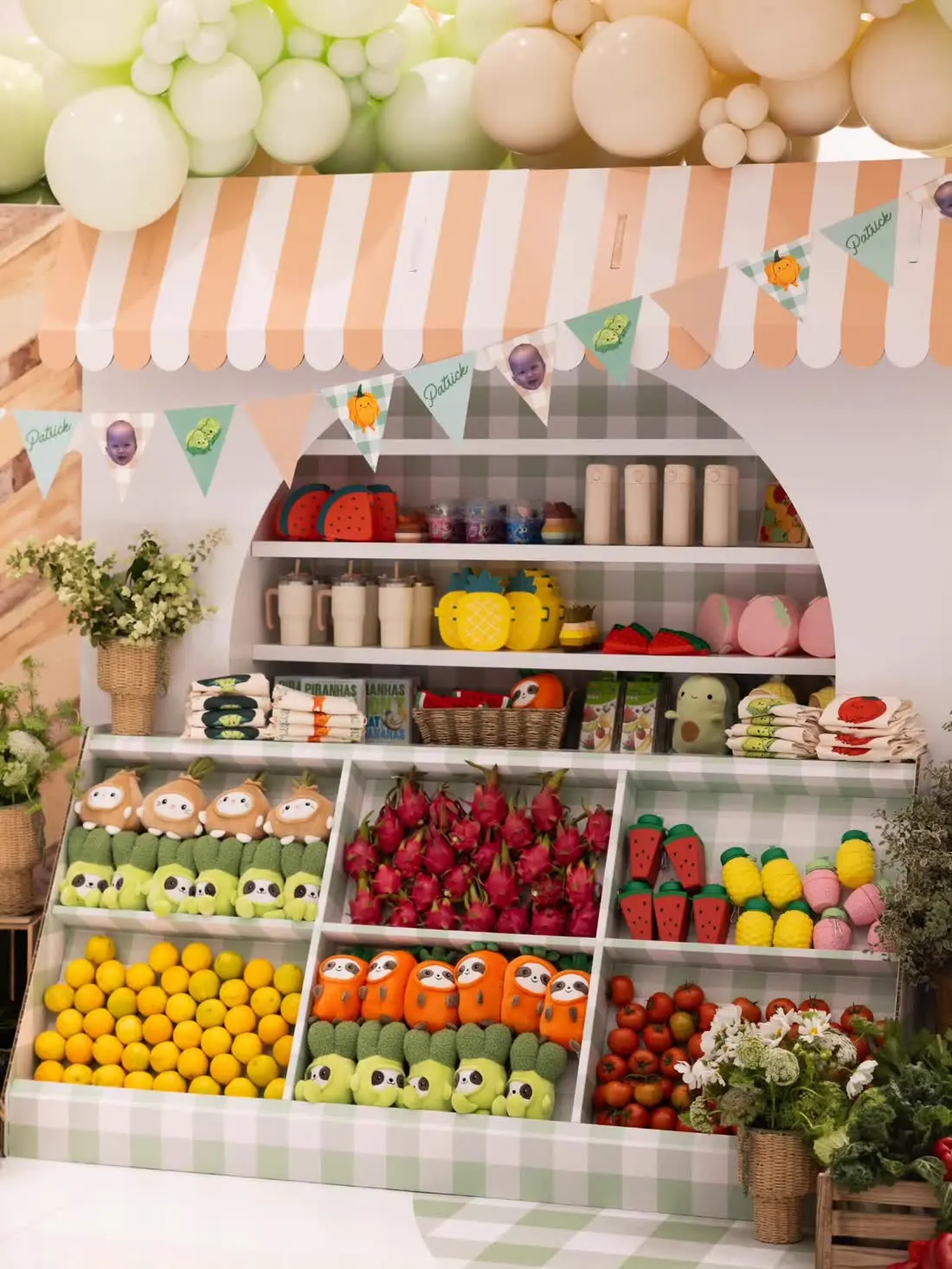 Fabricated market stall build with printed props